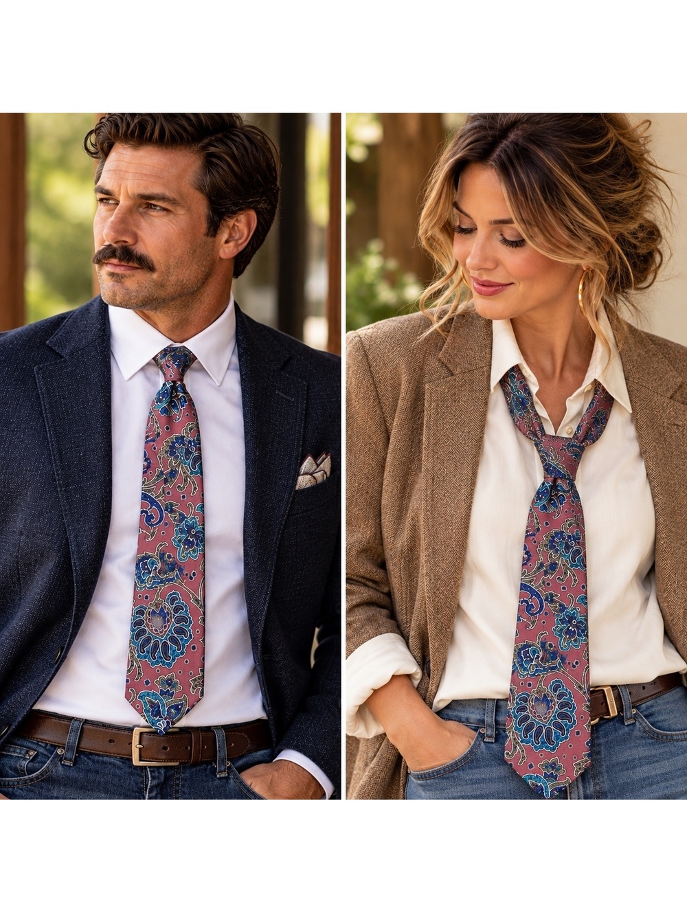 Kuppenheimer Pink and Blue Paisley Tie